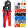 LUZOON Sertissage Embout, Embout de Cablage 1250 Cosses 0,5-10mm² Pince à Sertir Kit Outil de Sertissage à Sertir pour Bornes de