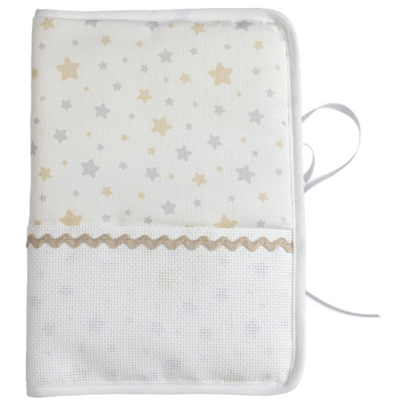Filet - Protège Carnet de Santé à Broder, Motifs Étoilés, Bande Aïda À Personnaliser - Prénom, Motifs, Date de Naissance, Idée C