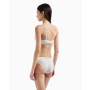 EMPORIO ARMANI Removable Pads Bralette Soutien-Gorge, Blanc, L Femme
