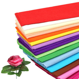Papier Froissé en 15 Couleurs pour Emballage, Fabrication de Fleurs et Travaux Manuels - Idéal pour Fleurs en Papier et Cadeaux