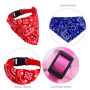 Lot de 4 écharpes pour animaux de compagnie avec 2 pendentifs à message, foulard triangulaire pour animal de compagnie, réglable