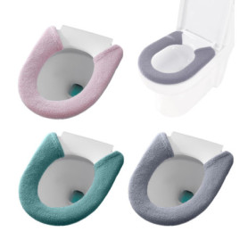 JTMKYO Lot de 3 housses chauffantes pour siège de toilette, protection de siège de toilette, housse de siège de toilette avec bo