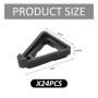Lot de 24 supports de pot de fleurs en plastique invisibles, pour pots de fleurs, outils de jardin, triangulaires, respirants, e
