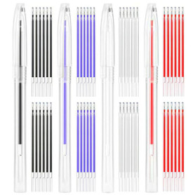 YSJCHEBS Pack De 4 Étuis À Stylos Et 52 Recharges, Stylos Disparaissants Haute Température, Stylos À Coudre, Marqueurs Textiles,
