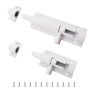 2 verrous en aluminium blanc (2" et 3"), kit de verrous en aluminium blanc, loquets en aluminium, portes de chambre et portes in