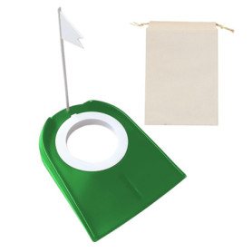 Ensemble de Putting de Golf - Tasse, Sac Non Tissé, Machine d'Aide, Coupe de Trou et Drapeau