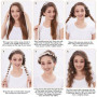 Curler En 2 Pièces, Anneaux De Cheveux Élastiques 4 Pièces, Pinces De Cheveux En 2 Pièces, Style Réutilisable Et Adapté Aux Voya