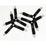 Tiardey 4Pcs Noir Lastique Drap de Lit Bretelles Triangle Drap de Lit Sangles Attaches Ensemble avec Pinces de Pinces Robustes p