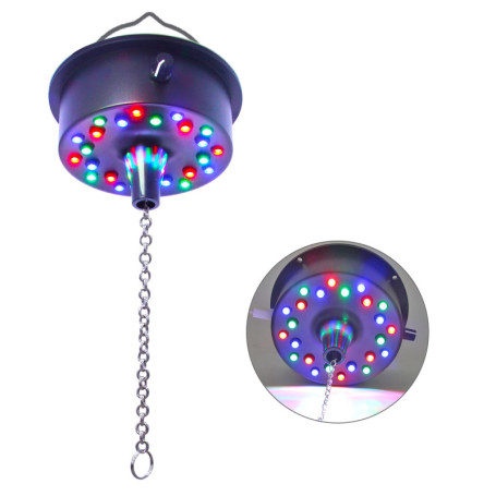 5 RPM - 9 RPM réglable miroir ball rotatif moteur avec 24 RGB LED lumière pour 4 6 8 12 "disco ball pour Party decor dj Band Bar