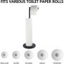 AIQII Porte-papier toilette debout en acier inoxydable 304 - 17 x 56,5 x 15 cm