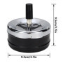ZDNT 3PCS Cendrier pivotant en chrome Cendrier Tournant Cendrier à vent Cendrier avec Poussoir Cendrier Coupe-vent pour intérieu