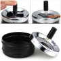 ZDNT 3PCS Cendrier pivotant en chrome Cendrier Tournant Cendrier à vent Cendrier avec Poussoir Cendrier Coupe-vent pour intérieu