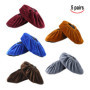 iPobie 5 Paires Couvre-Chaussures, Surchaussures Lavable Tissus Housse Réutilisable Lavable en Flanelle