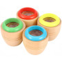 OFKPO 4 Pcs Mini kaléidoscope en Bois Magical, Kaléidoscope en Bois Magique Jouet D'éducation pour L'apprentissage des Enfants