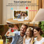 Frameo Cadre photo numérique 10,1" 5000 mAh alimenté par batterie WiFi 32 Go HD IPS Écran tactile avec chargeur sans fil Rotatio