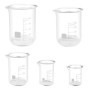 Lixiluxia 5Pcs Verre Doseur en Verre, Bécher Gradué en Verre Borosilicate, Verrerie de Laboratoire, Tasse à Mesurer 5 Tailles 1