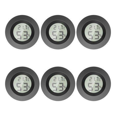 Gvolatee Thermometre Hygrometre Interieur, Mini Digital Thermomètre Hygromètre Intérieur, Rond Temperature Interieur Maison, Hau