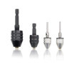 TOVOT 4 Pieces Keyless Mandrin à foret Adaptateur à changement rapide pour perceuse avec tige hexagonale 1/4" tige ronde 1/8" 1/