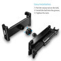 UIHOL Support Tablette Voiture, Porte Tablette pour Voiture Appui-tête Universel Auto Rotation 360° Taille Réglable 6-12 Pouces 