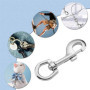 Sctmda Mousqueton Pivotant 8 Pièces Mousqueton Laisse Chien Mousqueton Porte Clés Clip à Ressort de Déclenchement Crochets avec 