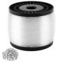 HEIHAK Fil de pêche en nylon transparent solide avec 200 boucles à sertir en aluminium pour accrocher des photos et des travaux 