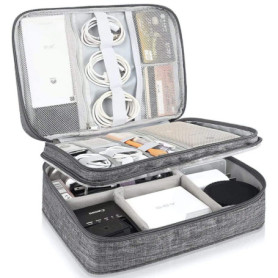 Sac de rangement de câbles de voyage, sac de rangement universel pour accessoires électroniques, sac de transport pour câbles, b