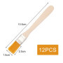 YPYMOD 12 PCS Pinceaux, Pinceaux Peinture Mur, Avec Manche en Bois de Petit Pinceau Plat, Pour la Peinture Murale, le Vernis, le