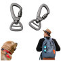 Mousqueton Pivotant,Porte-Clés Rotatif Crochet,Mousqueton pour Collier De Chien,Mousqueton Pivotant en Acier Inoxydable,Métal Pi