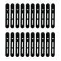Lot de 20 serre-câbles en silicone Attaches de câble réutilisables noires pour connecter des écouteurs, des chargeurs de télépho