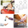 50 PCS porte-clés transparents avec cadre photo, en acrylique, forme rectangulaire, convient pour les cadeaux pour la famille et