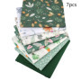Carrées de Tissu Patchwork en Coton 7 pièces Tissus en Coton Bundle 50 * 50cm Motif Floral et Pois Assortis Tissus de Coton au M