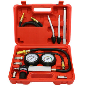 CHGJ Testeur de perte de pression du moteur, double calibre - Outil de diagnostic pour vérification de la pression du taux de fu