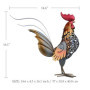 Tooarts Coq Sculpture en Métal Sculpté Maison Oeuvre d’Articles d’Ameublement