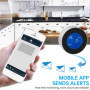 Détecteur de Gaz Connecté WiFi Intelligent, Détecteur de Fuite de Gaz Naturel/Méthane/GPL/Carbone, Écran LCD, Alarme 85dB, Compa