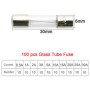 FULARR® 125Pcs 6X30mm Professionnel Voiture Fast-Souffler Verre Tube Fusible Kit: 100Pcs Verre Tube Fusible + 20Pcs Fusible Sièg