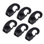 Dilwe 6 Pcs Kayak d'arrimage, Multi Purpose Haute Résistance en Nylon Noir Clip d'arrimage Crochets pour Kayak canoë Bungee