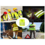 Anlising Gilet de Sécurité, 4PCS Jaune Gilet de Sécurité Réfléchissant, Gilet De Sécurité Haute Visibilité, Gilet Réfléchissant,