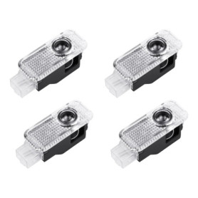 Merautop SJ Lot de 4 projecteurs LED pour portière de voiture - Projecteur de logo - Accessoires A1/A3/A4/A5/A6/A7/A8/Q2/Q3/Q5/Q