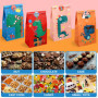 Tatxmalv 24 Pièces Dinosaure Coloré Sacs Cadeaux, 24x13x8 cm Sac Cadeau Petit Format, Sachet Bonbons Anniversaire Colorés avec 3