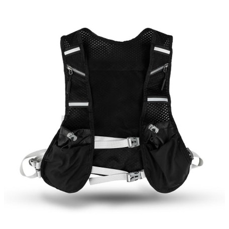 Gilet de course pour homme et femme - Sac à dos de course réglable - Respirant et réfléchissant - 6 poches avant et 1 poche arri