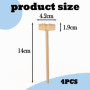 4 Pièces Mini Marteau en Bois pour Enfants,Jouet Éducatif et Créatif pour Crabe, Homard et Bricolage,Outil de Peinture et Martel