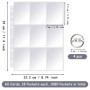 1080 Poches/60 Pcs Protege Carte Double Face, 4 Cercles De Reliure, 9 Pochettes Photos Par CôTé(70x95mm), Pochette Cartes Transp