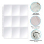 1080 Poches/60 Pcs Protege Carte Double Face, 4 Cercles De Reliure, 9 Pochettes Photos Par CôTé(70x95mm), Pochette Cartes Transp