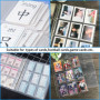 1080 Poches/60 Pcs Protege Carte Double Face, 4 Cercles De Reliure, 9 Pochettes Photos Par CôTé(70x95mm), Pochette Cartes Transp
