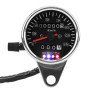 Keenso Jauge de Compteur de Vitesse, Indicateur de Vitesse 65 mm Face Imperméable Protection UV LED Mécanique Compteur Kilométri