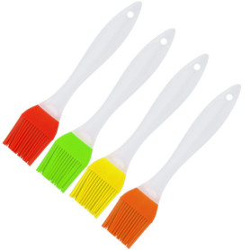 Lot de 4 pinceaux à pâtisserie en silicone résistants à la chaleur, adaptés pour les barbecues, les pâtisseries, les mélanges al