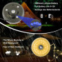 Guirlande Lumineuse de Camping, Lampe Camping Escamotable avec 10m de Guirlande Lumineuse à Led, Guirlande Lumineuse Portable ét
