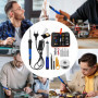 WinGluge Fer à Souder Kit, 60W Kit de Soudure Electrique Avec Interrupteur On/Off, 5 Conseils de Soudage,Temperature Réglable de