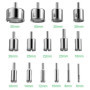 Ghazpmuk 15 Pièces Foret Diamant - Scie Cloche Diamantée 6-50mm pour Carrelage, Verre, Marbre, Céramique