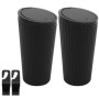 Lot de 2 poubelles de voiture avec couvercle pop-top, poubelle de voiture, poubelle de voiture, étanchéité mini poubelle, access